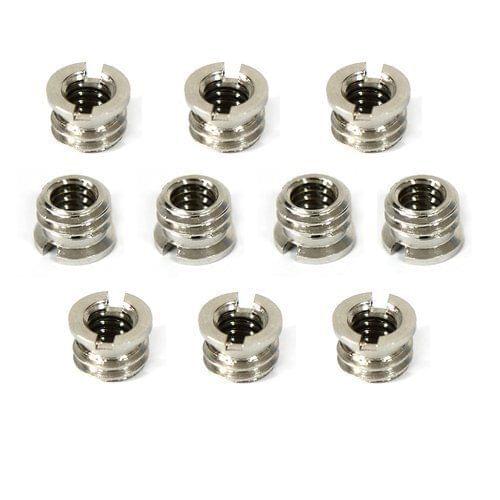 10pcs Tripod Camera Screw Thread Adapter Converters 1/4" female to 3/8" male