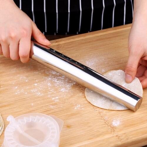 Rolling Pin 304 Stainless Steel Rolling Pin Stick Cookies Pastry Dough Roller Kitchen Baking Tool Rolling Pins Dropshipping