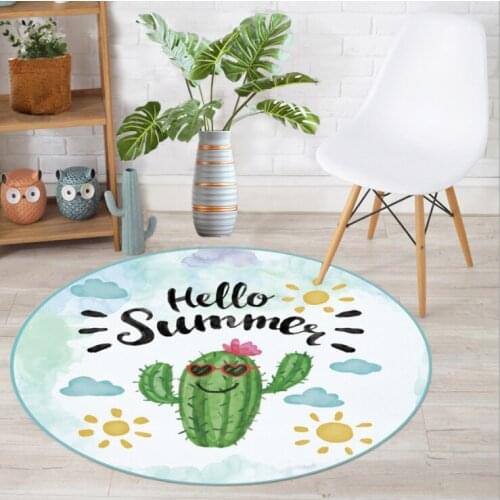 StarBlue-HGS Round Carpet Cactus Garden carpet Floor Mat Doormat Rug Carpet KidsThrow Rug Living room carpet