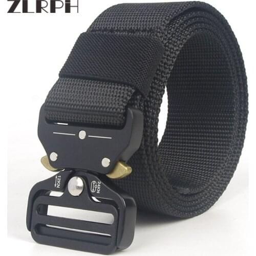 ZLRPH Tactical Belt Military Automatic Buckle Belt Training Waistbelt Molle Nylon Belt Men Army Combat Adjust Tactical Gear
