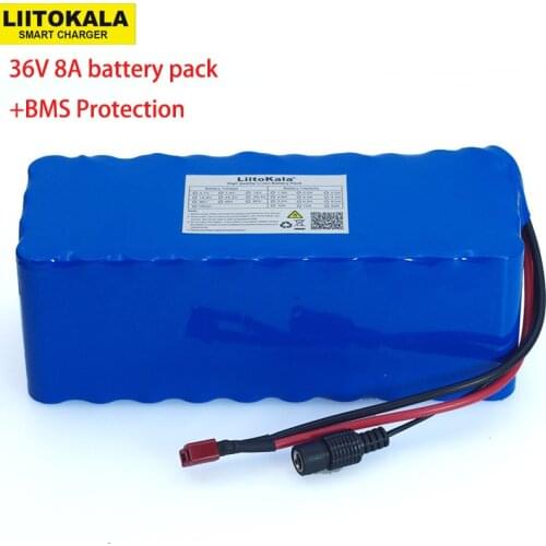 LiitoKala 36V 8Ah 10S4P 500w 18650 Rechargeable battery pack ,modified Bicycles,electric vehicle 36V Protection with BMS