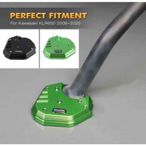For Kawasaki KLR650 KLR 650 2008-2018 2009 2010 2011 2012 2013 2014 2015 2016 2017 Motor Kickstand Side Stand Foot Plate Pad