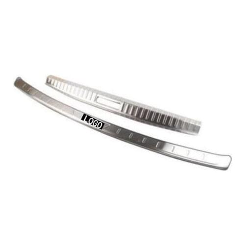 2pcs Accessories Stainless Steel Inner + Outer Rear Bumper Protector Plate Cover Trim for Peugeot 3008 GT 2016-2018