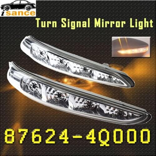 ISANCE Rearview Mirror Turn Signal Side Mirror LED Flasher 87614-4Q000 87624-4Q000 for Hyundai Sonata 8th 2009-2014 876144Q000