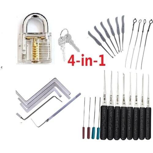 Transparent Visible Pick Cutaway Practice View Mini Padlock Hasp Lock PICK Training Skill For Locksmith Hardware
