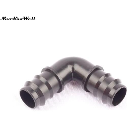 5pcs NuoNuoWell 25mm PE Barbed Equal Elbow Connector Pipe Corner 90 Degree Elbow Hose Joint for Irrigation System Veg Plot Drip