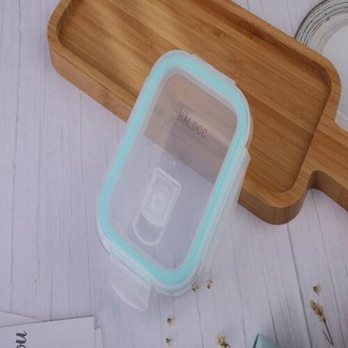 BALDCC Korean style Lunch Box Glass Microwave Bento Box Food Storage Box Food Containers for Kids Student Meal Prep Containers