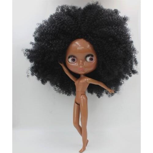 Free Shipping big discount RBL-615 DIY Nude Blyth doll birthday gift for girl 4colour big eye doll with beautiful Hair cute toy