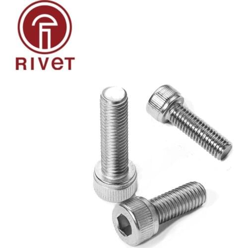 20/50/100 PCS M10 M12 304 A2-70 Stainless Steel DIN912 Hexagon Hex Socket Cap Allen Head Bolt Screw Multi Size Free Shipping