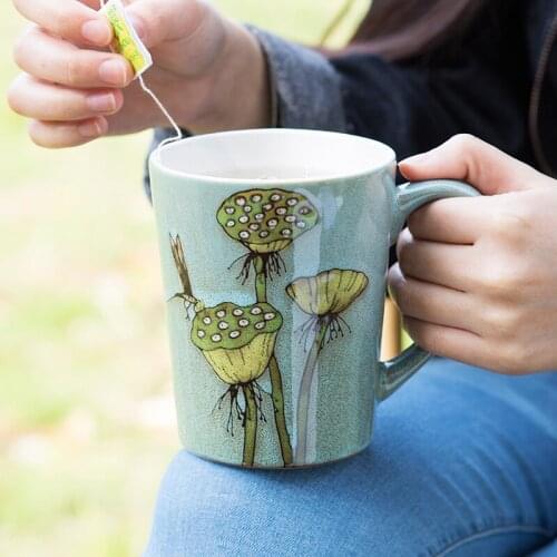 Hand-Painted Ceramic Cup Creative Export Mug Personalized Foreign Trade Tea Coffee Milk Cup