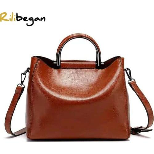 Classic Vintage Shoulder Bag Women Fashion PU Leather Women Handle Handbag Casual Soft Crossbody Womens Messenger Tote Bag