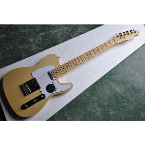 Inherit the classic wood color electric guitar chrome accessories can be customized as required