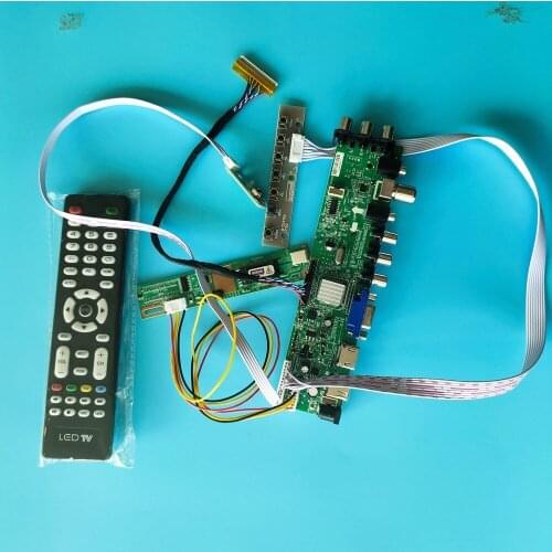 Kit For B154EW02 V3/B154EW02 V4 1280X800 TV VGA USB AV 1 CCFL LCD 30pin Controller board DVB-C DVB-T Digital HDMI Panel remote