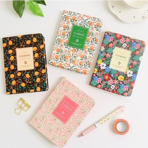 Korea Cute Flower Agenda Planner Portable Kawaii A6 Notebook Monthly Weekly Planner Organizer Diary Notepad Office Stationery
