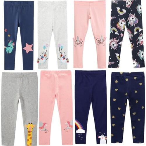 Kids Unicorn Leggings Children Autumn Winter Clothing Girls Printing Cute Pants Boys Rainbow Trousers For 3-8 Years