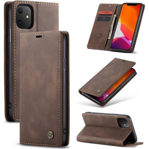 Magnetic Wallet Phone Case For iPhone 11 Pro Max 6 6s 7 8 Plus Retro Matte Flip PU Leather Cover For iPhone X 10 XR XS Max Cases