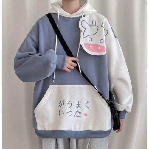 Mens Solid Color Big Pocket Sweatshirts Pattern Printing Oversized Pullover Streetwear Male Hoodies Clothes Tops Loose Coats