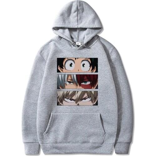 My Hero Academia Men anime Hoodies Autumn Casual Pullover Sweats Hoodie Fashion Sweatshirts Japan Anime casual basic Sweatshirt