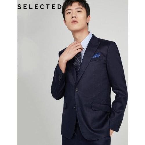 SELECTED Mens New Slim Fit Business Casual Linen-blended Blazer|420272514【+Store Coupon : 15-4/20-6/40-11/100-17