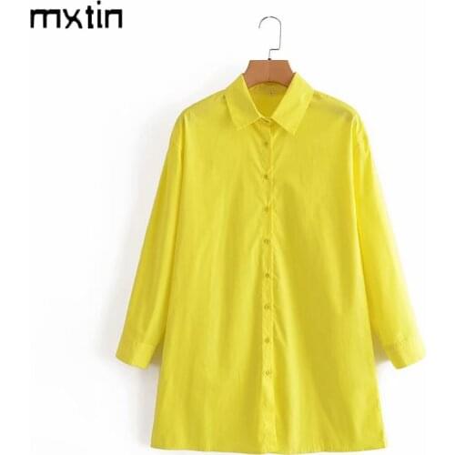 Желтые блузки Mxtin China At AliExpress