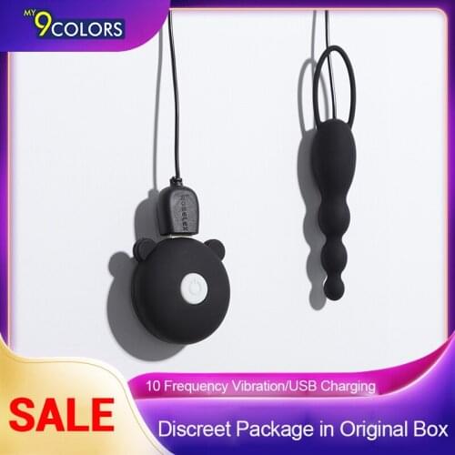 MY9COLORS 10 Speed Anal Vibrator Anal Beads Prostate Massage Remote Control Butt Plug Stimulator USB Charge Adult Sex Toys