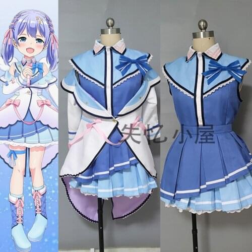 [Customized] Vtuber Hololive Yuuki Chihiro Lovely Dress Uniform Cosplay Costume Halloween Carnival Party Outfit Women 2021 NEW