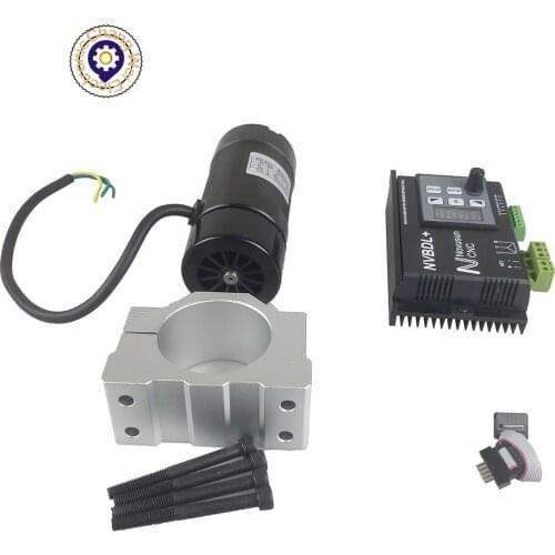 3-piece set 12000R 400w ER8 Brushless Spindle Motor+55MM Clamp Bracket with Screws+48V Brushless spindle driver