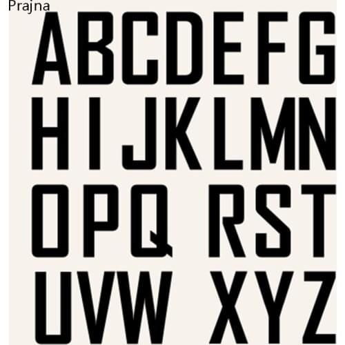 Prajna Alphabet Letter Iron On Transfers Applique Hot Heat Vinyl Thermal Transfers Stickers For Clothes Fabric Decoration Badge