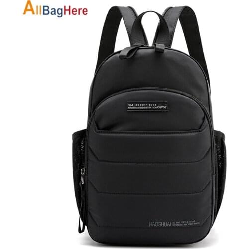 Men Nylon Backpack Multi-Function Lightweight Travel Climbing Rucksack Male Waterproof Soft Durable Messenger Shoulder Chest Bag