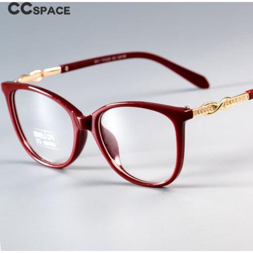 45705 Fashion Cross Knot Glasses Frames Shiny Rhinestone Men Women Optical Fashion Computer Glasses