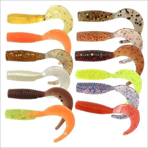 ORJD 20pcs/lot Fishing Lures 0.7g/38mm 1g/45mm Wobblers Carp Fishing Soft Bait Swimbait Tail Crankbait Iscas Artificials Pesca