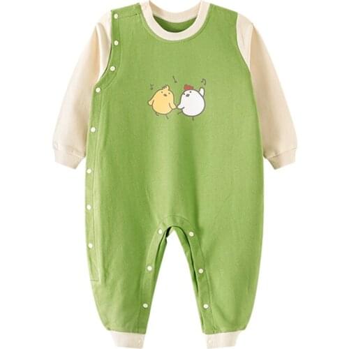 Autumn Fall Newborn Fashion Baby Bodysuit Boys Cartoon Print Long One-Pieces Girls Boys Romper Fall Clothes Bebes Jumpsuits