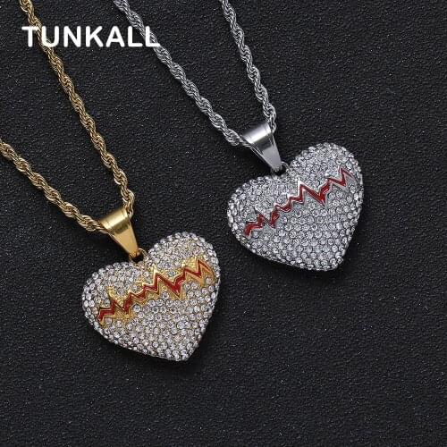Stainless Steel 2 colors Heart Pendants&Necklace For Men And Women SN217