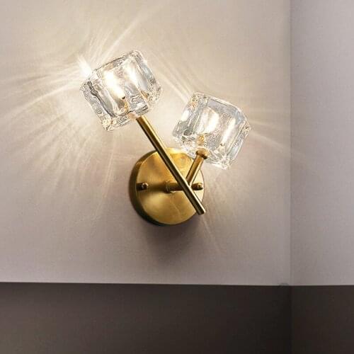 Simple atmospheric berth lamp wall lamp sitting room background wall full copper corridor corridor lights Nordic style