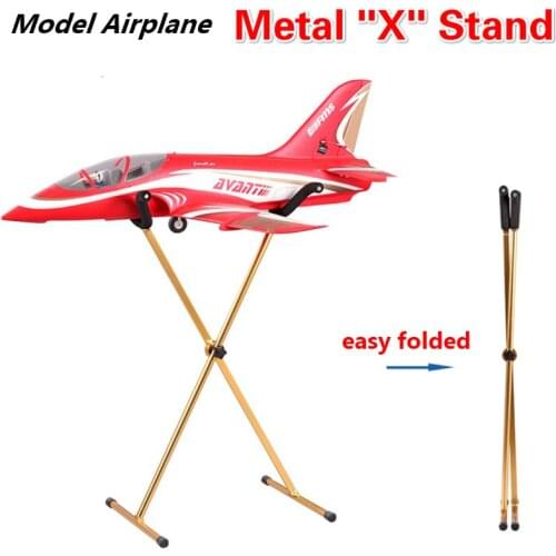 RC Airplane Aircraft Plane Model Holder Carrier X Display Stand Supporter Metal Glod Rose Silver V2 Folded Easy To Carry