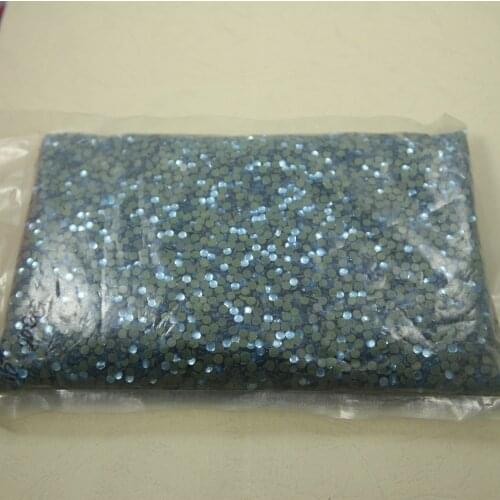 Clearance water blue hotfix rhinestone Hot drilling DIY clothes/garment accessory a bag about 28800pcs/bag SS16 about 4mm