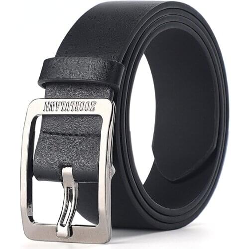 New Square Pin Buckle Pu Belt Men Fashion Jeans Brand Design Belts Male Outdoor Waistband 2021 Metal Buckle
