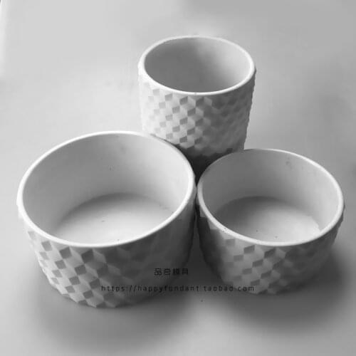 Concrete Flowerpot Silicone Mold Large flowerpot Mold Cylindrical Pot Design Plant Pot Silicon Molds