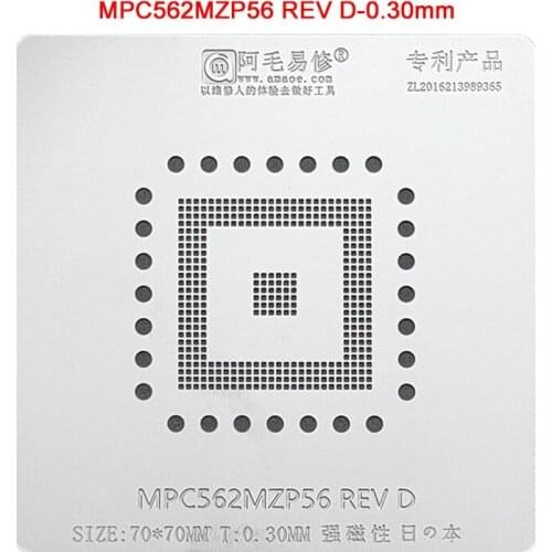 MPC562MZP56 REV D BGA Stencil Reballing Chip Pin Solder Tin Plant Net Square Hole Heating Template Reworking