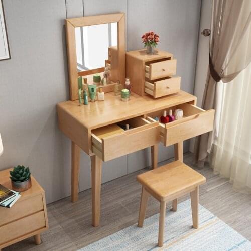 Northern European style solid wood dressing table small family receiving dresser dresser bedroom furniture modern simple makeup