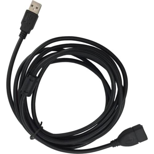 USB Extension Data Cable 2.0 A Male to A Female Long Cord for Computer, 3 meter Black