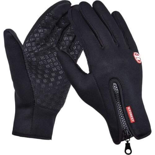 Cycling Gloves Sports Full Finger Soft Warm Winter Thermal Outdoor Sports Hiking Camping Hiking Bike Motorcycle Black