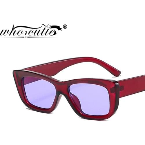 Vintage Yellow Rectangle Frame Sunglasses Women Brand Designer Fashion Colorful Square 90s Men Sun Glasses Shades Female Oculos