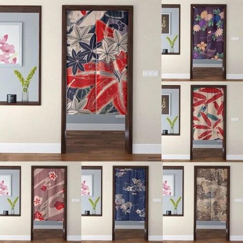 Japanese Bedroom Half Panel Curtain Kitchen Door Curtain Cotton Hemp Toilet Cover Curtain Partition Curtain Blackout Curtain