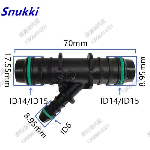 ID14 ID6 Y type connector fuel pipe fittings Fuel line quick connector auto parts for Car 2pcs a lot