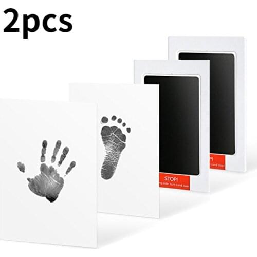 2 Packs Baby Care Non-Toxic Baby Handprint Imprint Kit Baby Souvenirs Casting Newborn Footprint Ink Pad Infant Clay Toy Gifts