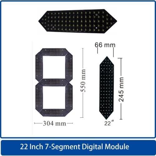 22 Inches7 Segment of the Number Module,LED clock screen / Oil price screen / Scoreboard,Outdoor highlight screen