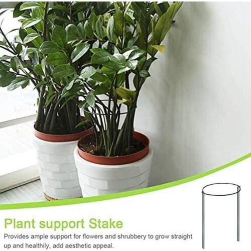 8Pcs Plant Support Stake Half Round High Density Iron Tomato Planting Flower Support Ring for Garden
