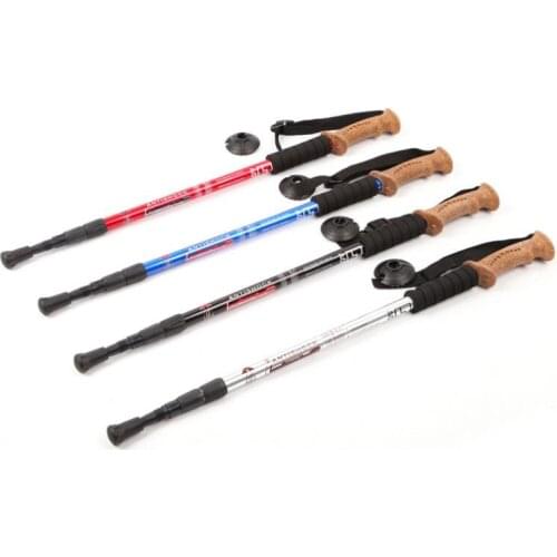 AOTU 3 Section Adjustable Telescopic Aluminum Alloy Hiking Stick Trekking Pole Anti-shock Anti-skid Ultra-light Alpenstock