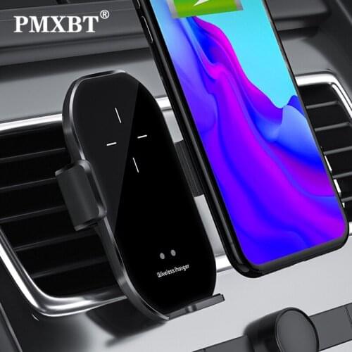 Qi Wireless Charger Car Phone Holder 10W Infrared Sensor Fast Charging Stand Mount For iPhone 11 Pro XS Max 8 Samsung S10 Xiaomi